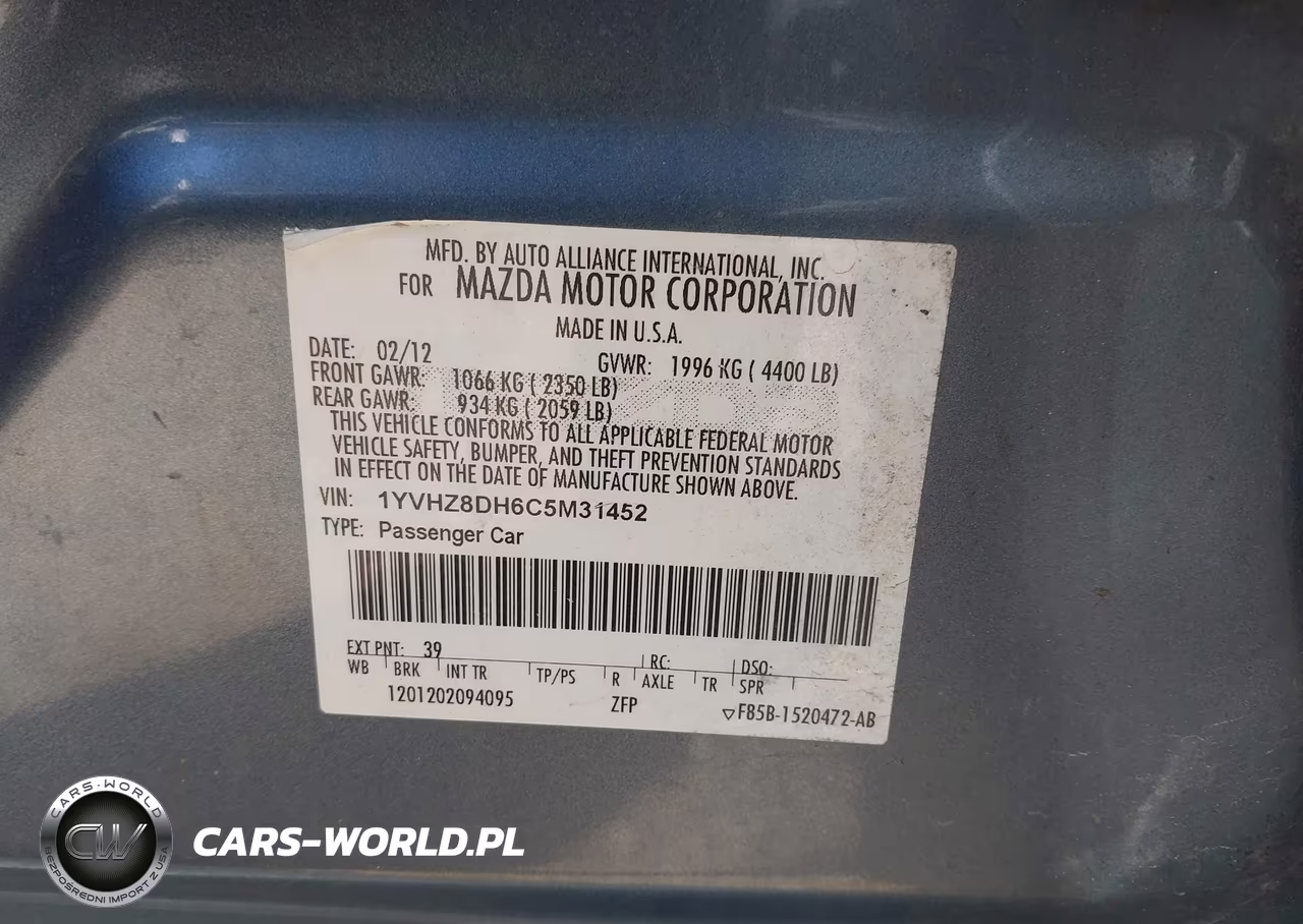 2012 Mazda Mazda6 I Touring VIN:1YVHZ8DH6C5M31452 - 9