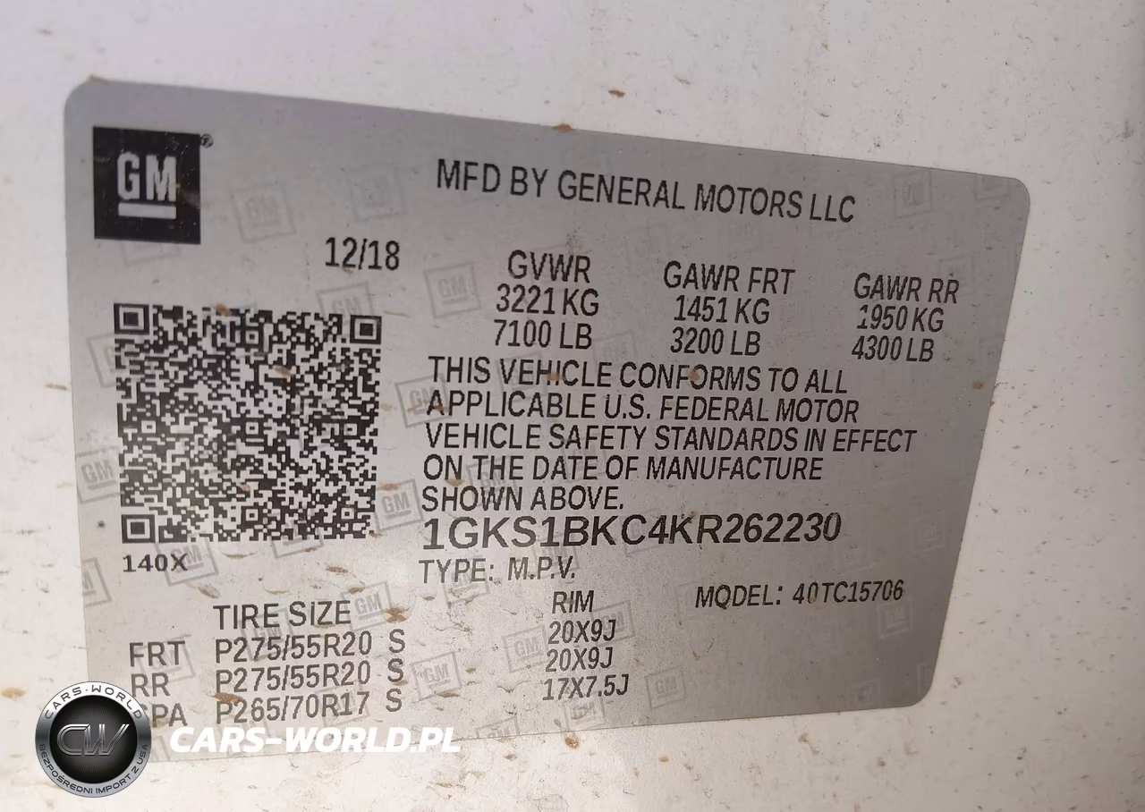 2019 GMC Yukon Slt VIN:1GKS1BKC4KR262230 - 9
