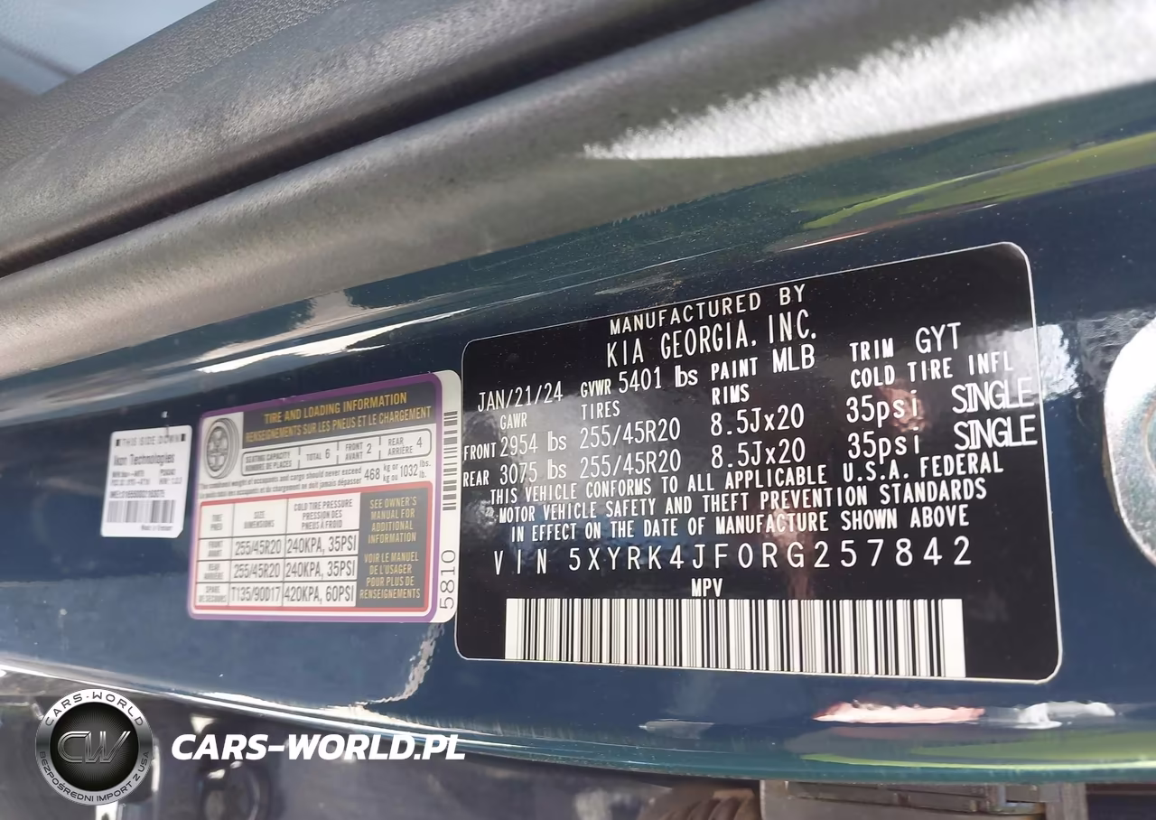2024 Kia Sorento Sx VIN:5XYRK4JF0RG257842 - 9
