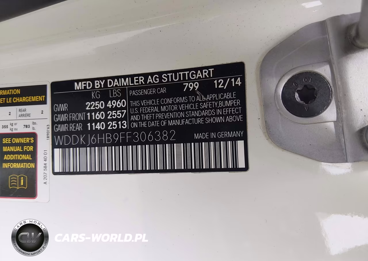 2015 Mercedes-Benz E 400 4Matic VIN:WDDKJ6HB9FF306382 - 9