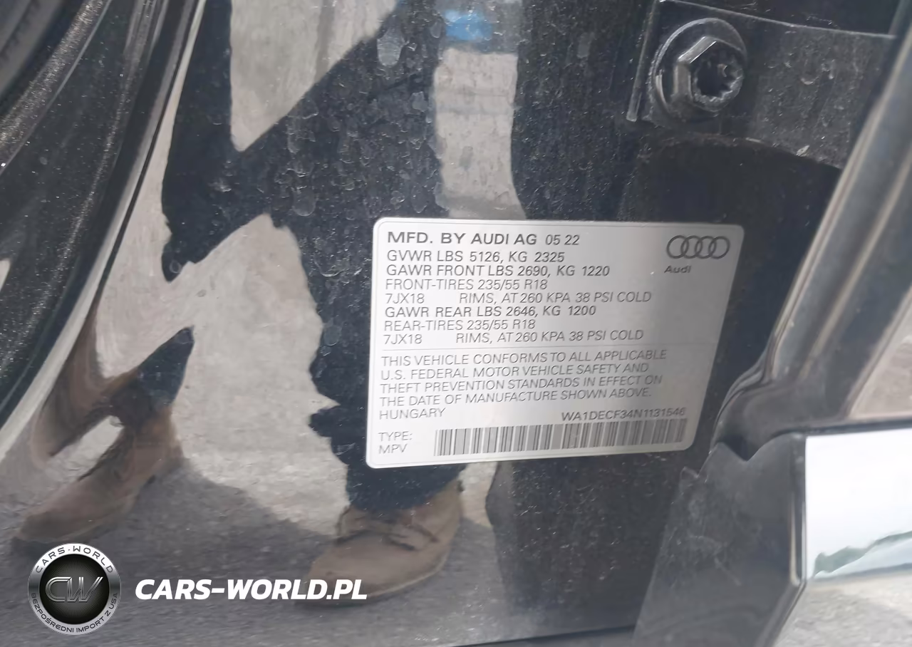 2022 Audi Q3 Premium 45 Tfsi S Line Quattro Tiptronic VIN:WA1DECF34N1131546 - 9