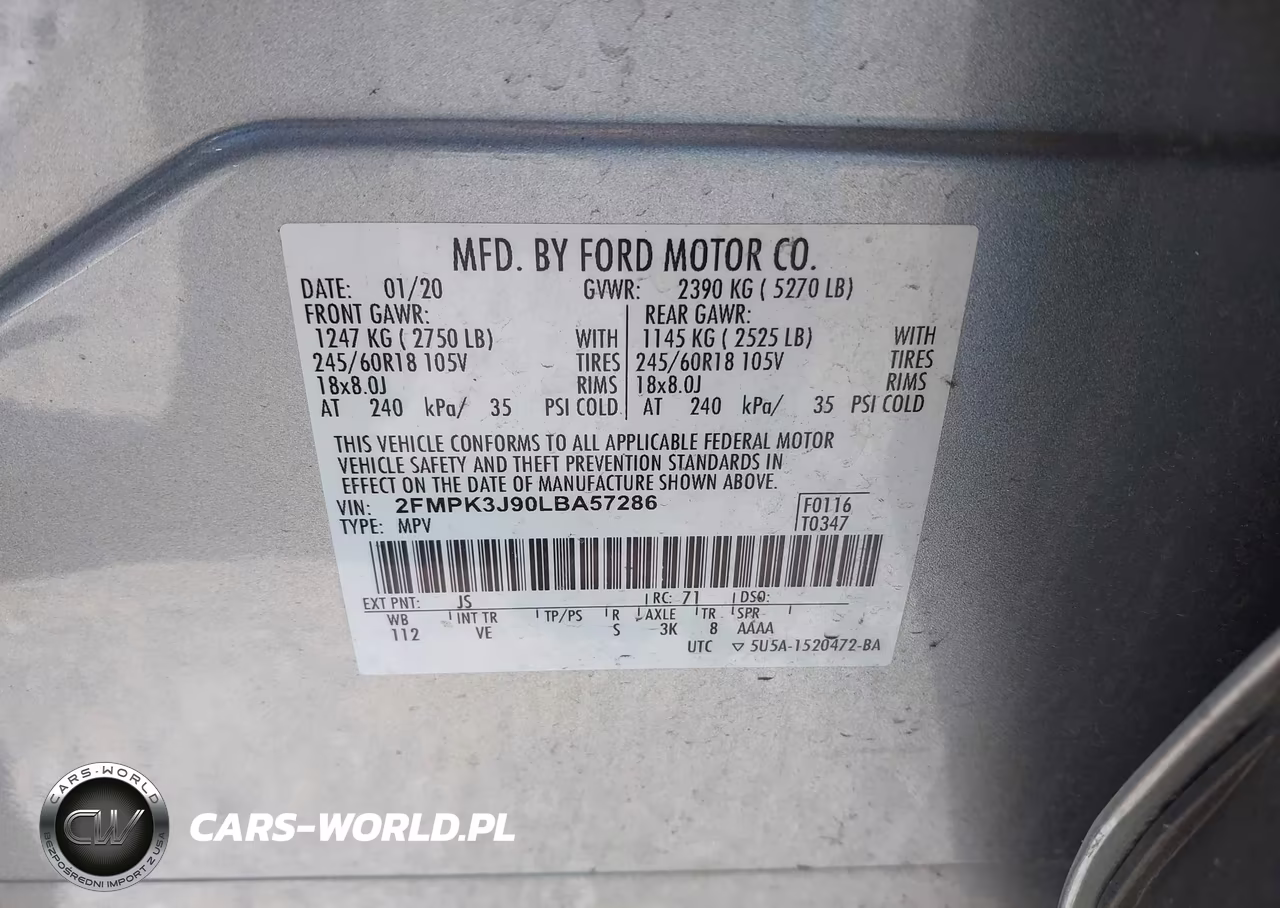 2020 Ford Edge Sel VIN:2FMPK3J90LBA57286 - 9