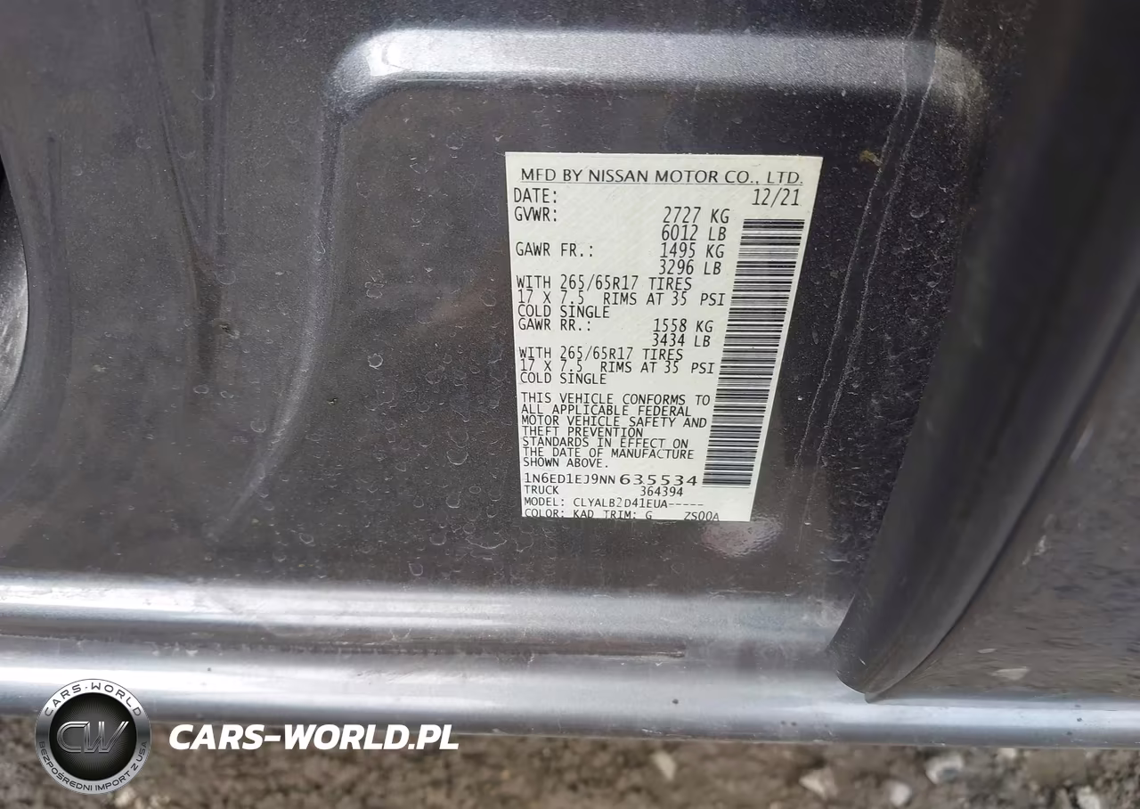2022 Nissan Frontier Sv 4X2 VIN:1N6ED1EJ9NN635534 - 9