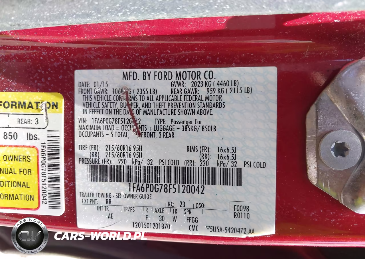 2015 Ford Fusion S VIN:1FA6P0G78F5120042 - 9