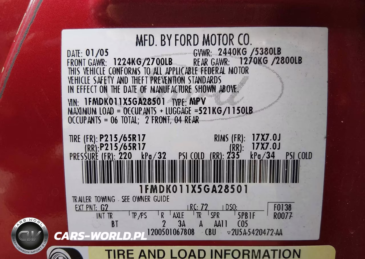 2005 Ford Freestyle Se VIN:1FMDK011X5GA28501 - 9