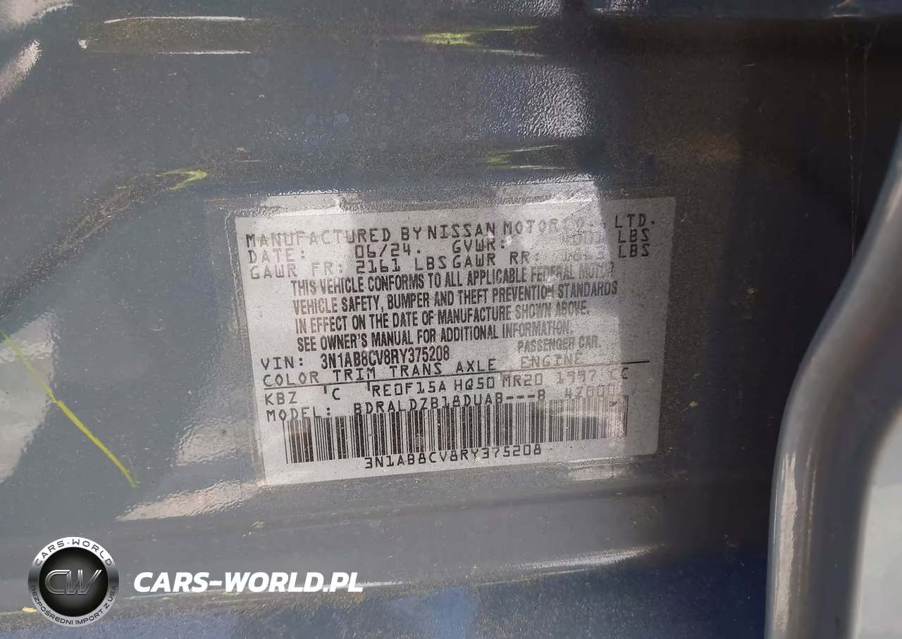 2024 Nissan Sentra Sv Xtronic Cvt VIN:3N1AB8CV8RY375208 - 9