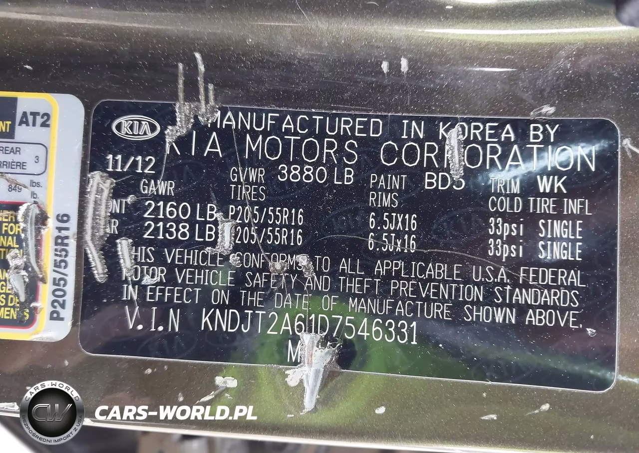 2013 Kia Soul + VIN:KNDJT2A61D7546331 - 9