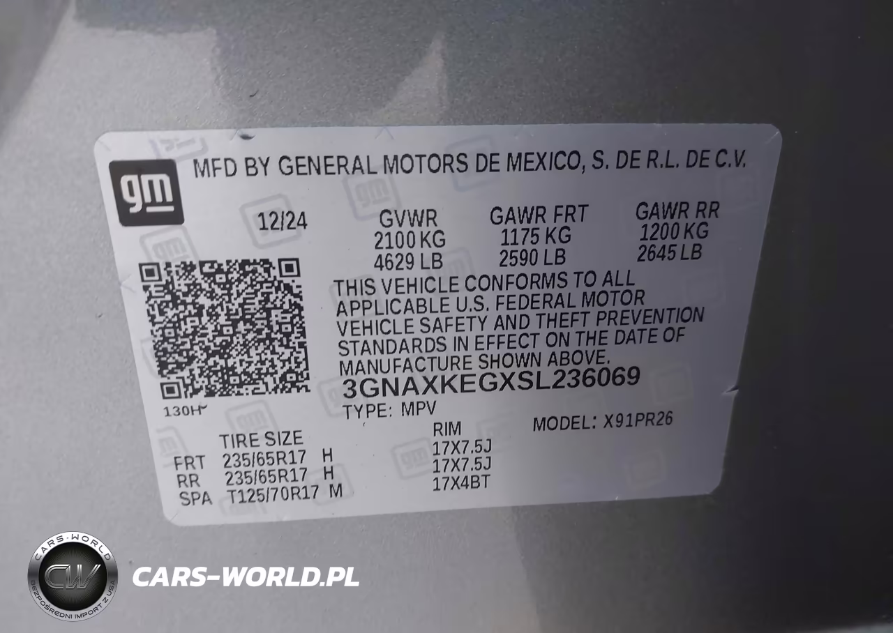 2025 Chevrolet Equinox Fwd Activ VIN:3GNAXKEGXSL236069 - 9