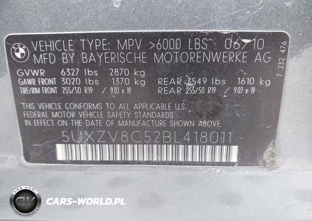 2011 BMW X5 xDrive50I VIN:5UXZV8C52BL418011 - 9