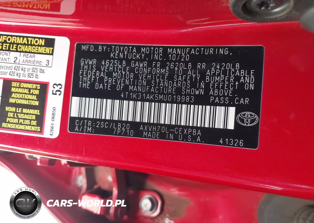 2021 Toyota Camry Xse Hybrid VIN:4T1K31AK5MU019983 - 9
