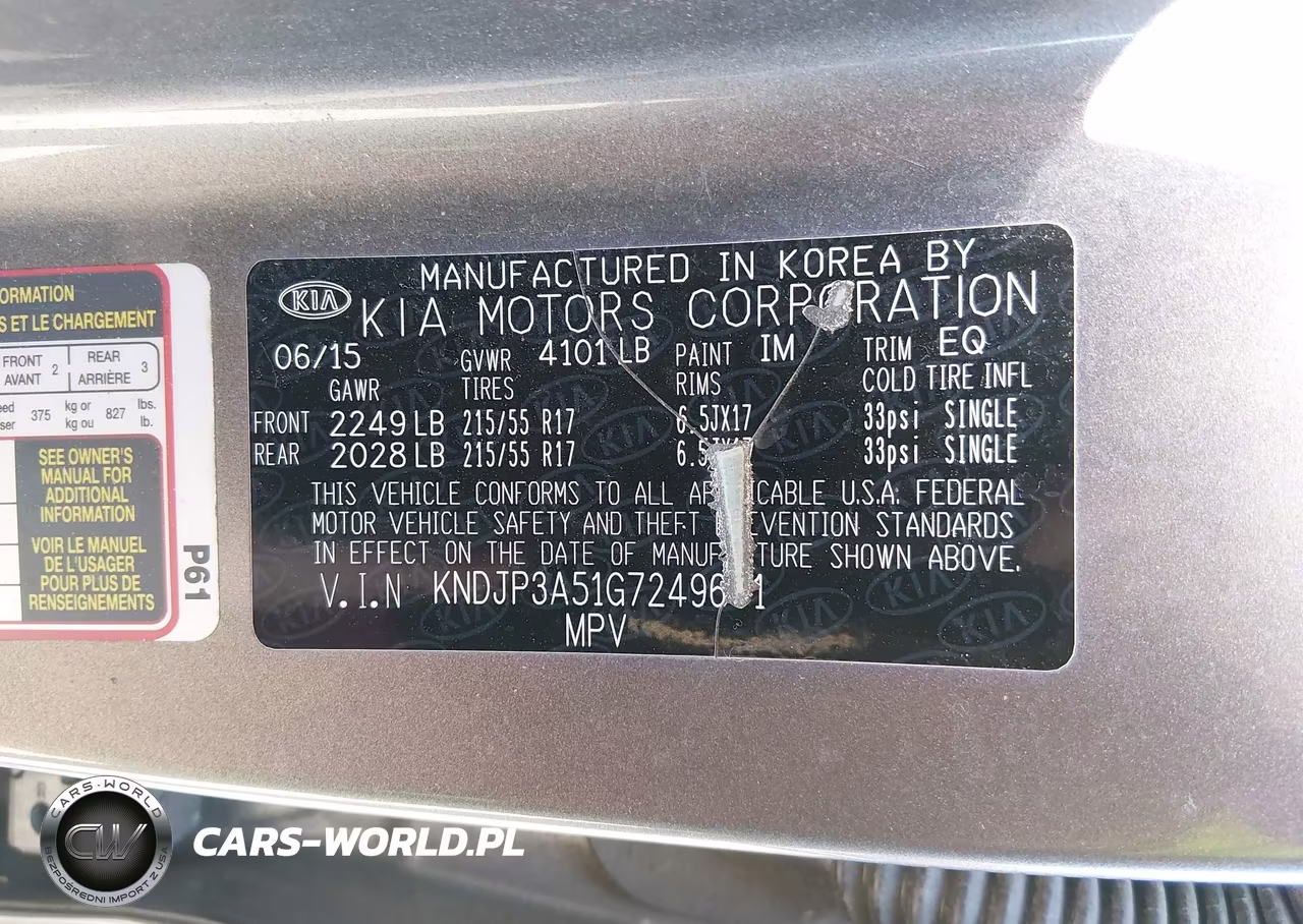 2016 Kia Soul + VIN:KNDJP3A51G7249601 - 9