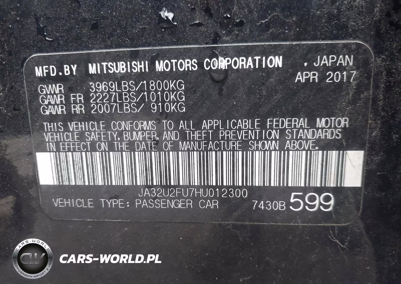 2017 Mitsubishi Lancer Es VIN:JA32U2FU7HU012300 - 9