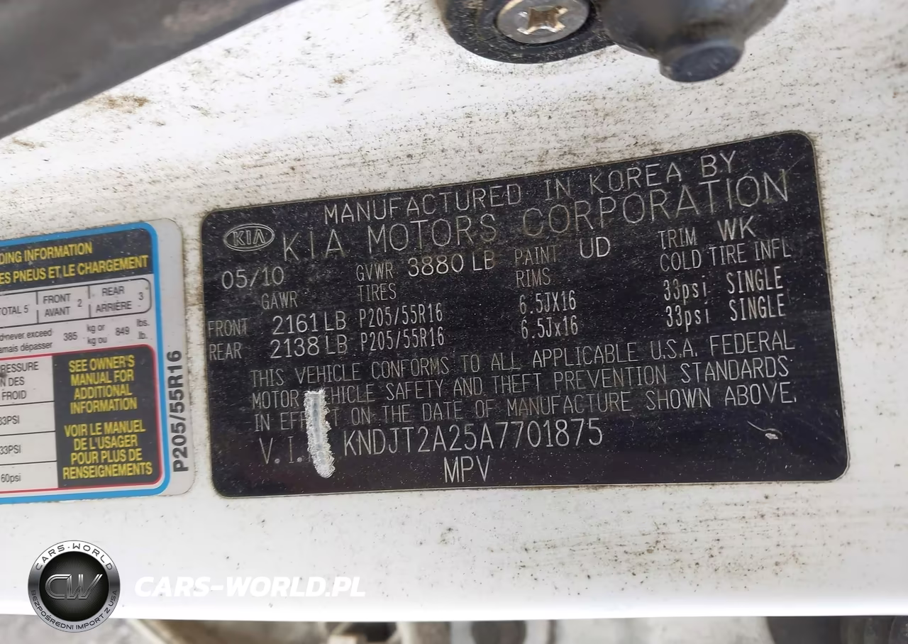 2010 Kia Soul + VIN:KNDJT2A25A7701875 - 9