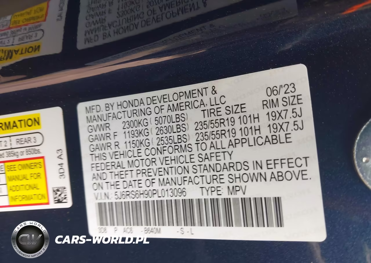 2023 Honda Cr-V Hybrid Sport Touring VIN:5J6RS6H90PL013096 - 9