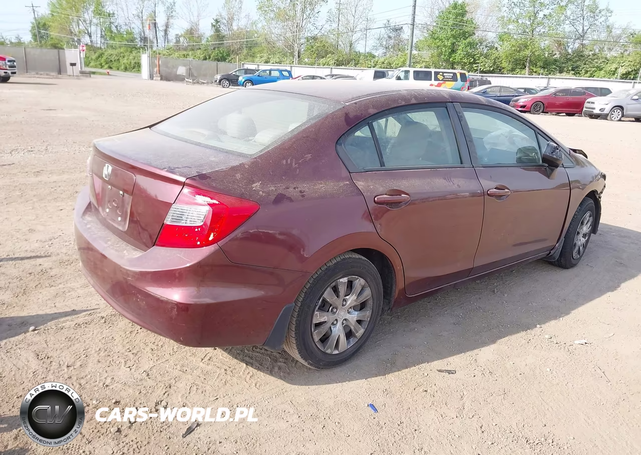 2012 Honda Civic Lx VIN:19XFB2F50CE095724 - 4