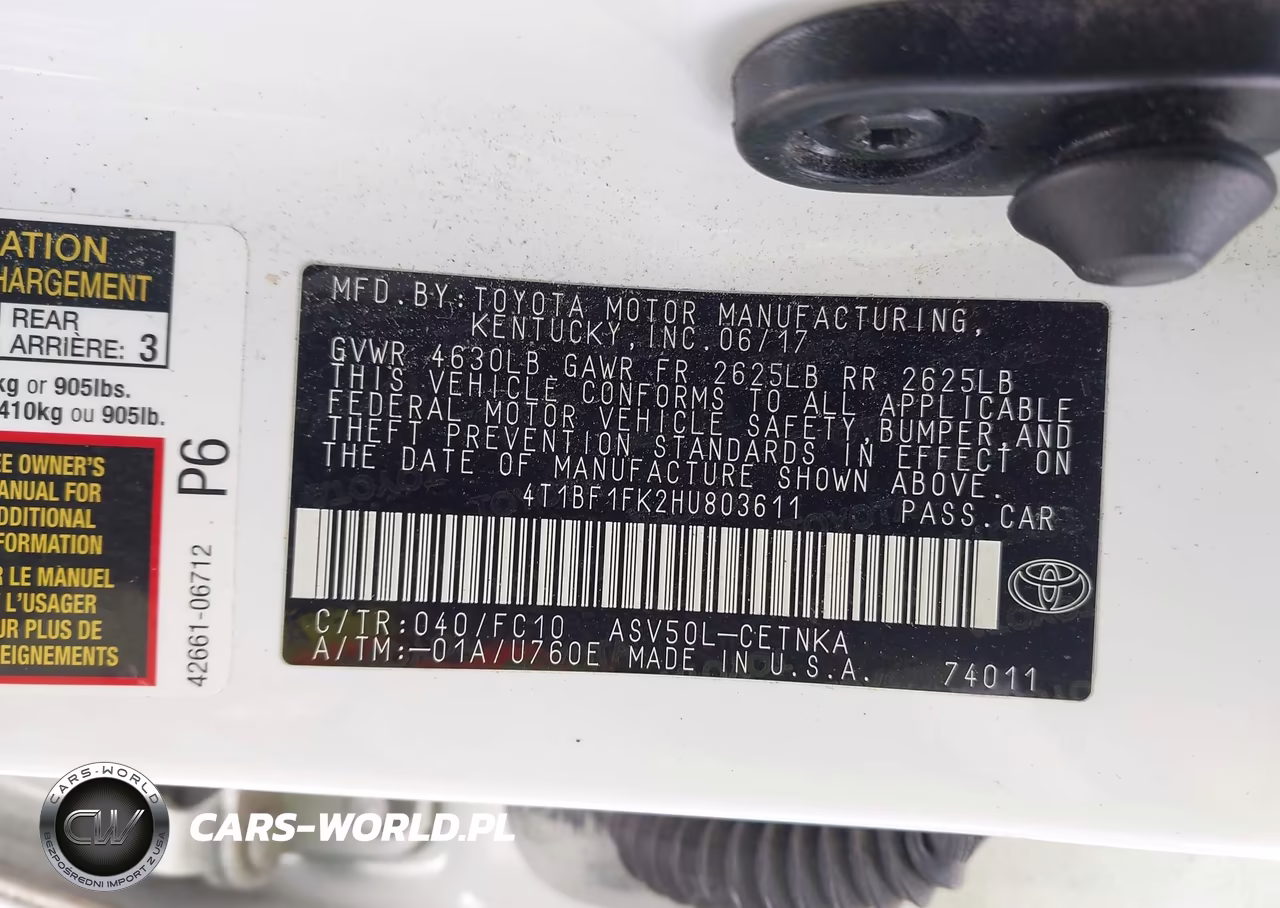 2017 Toyota Camry Le VIN:4T1BF1FK2HU803611 - 9