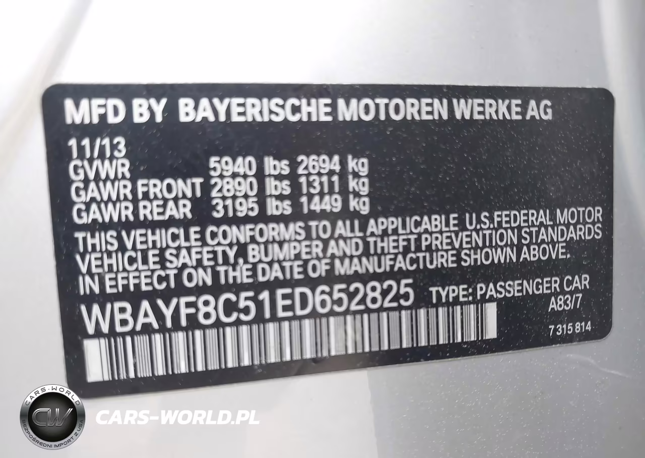 2014 BMW Alpina B7 xDrive VIN:WBAYF8C51ED652825 - 9