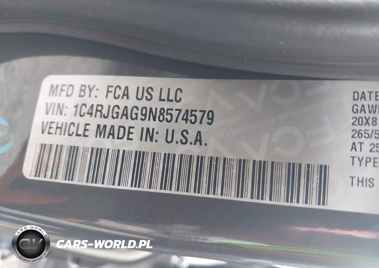2022 Jeep Grand Cherokee Altitude 4X2 VIN:1C4RJGAG9N8574579 - 9