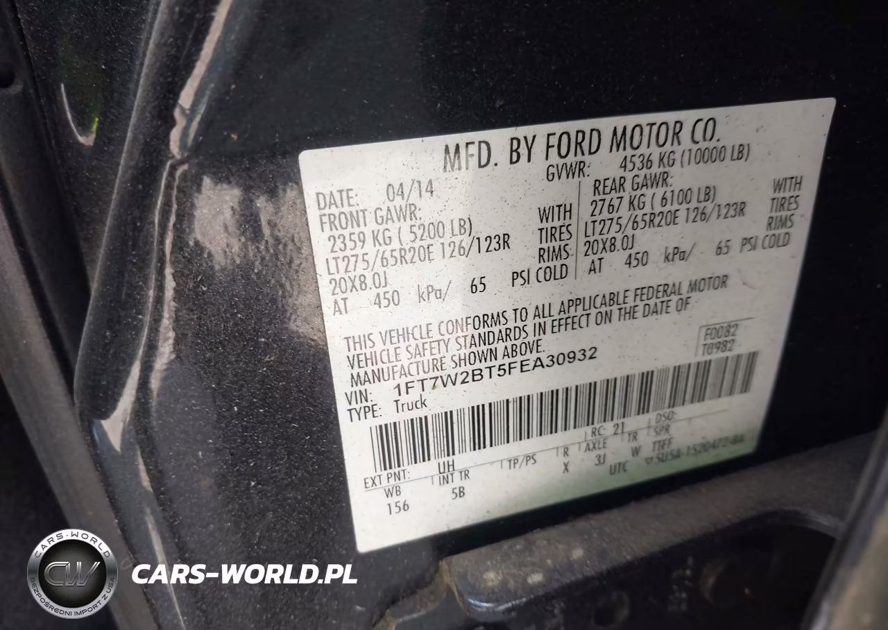 2015 Ford F-250 Lariat VIN:1FT7W2BT5FEA30932 - 9