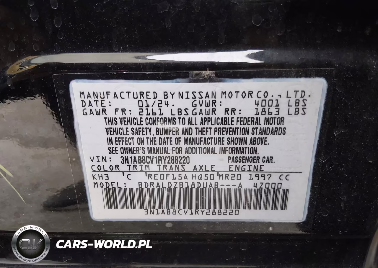 2024 Nissan Sentra Sv Xtronic Cvt VIN:3N1AB8CV1RY288220 - 9