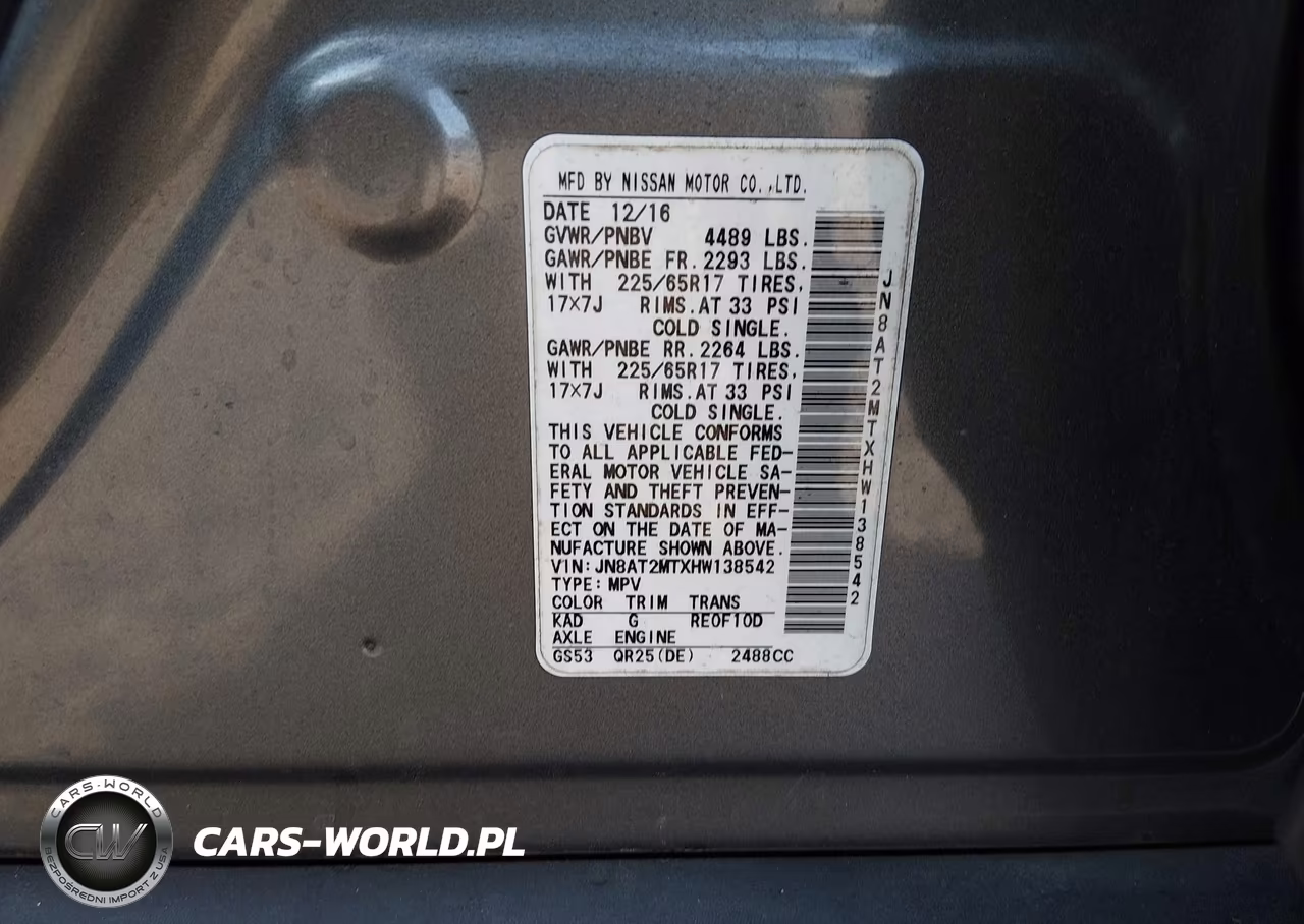 2017 Nissan Rogue S VIN:JN8AT2MTXHW138542 - 9