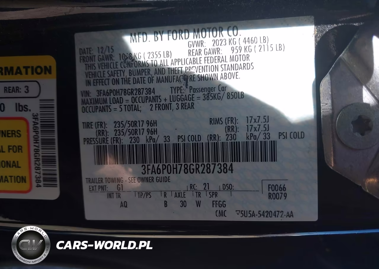 2016 Ford Fusion Se VIN:3FA6P0H78GR287384 - 9
