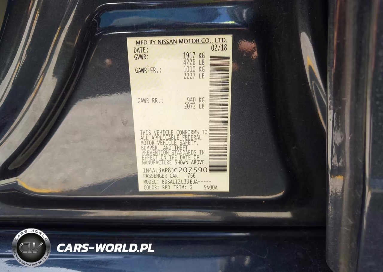 2018 Nissan Altima 2.5 Sv VIN:1N4AL3AP8JC207590 - 9