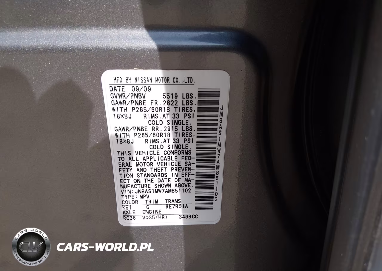 2010 Infiniti Fx35 VIN:JN8AS1MW7AM851102 - 9