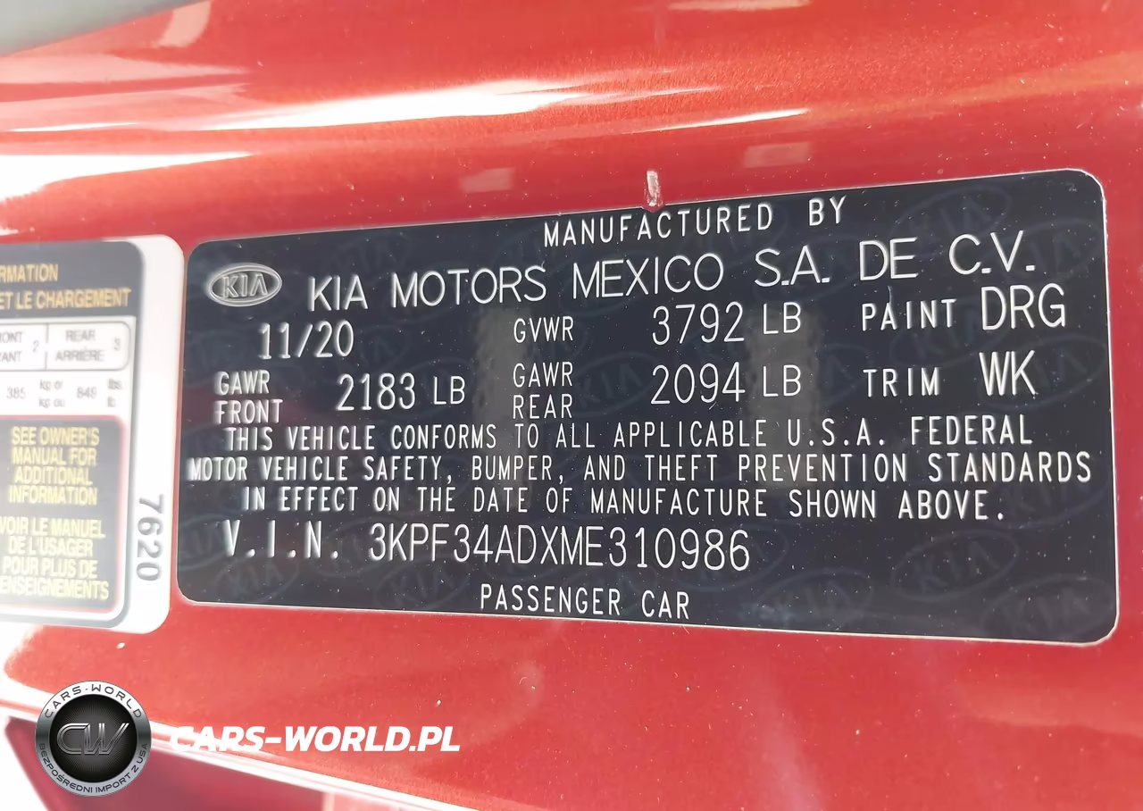 2021 Kia Forte Gt-Line VIN:3KPF34ADXME310986 - 9