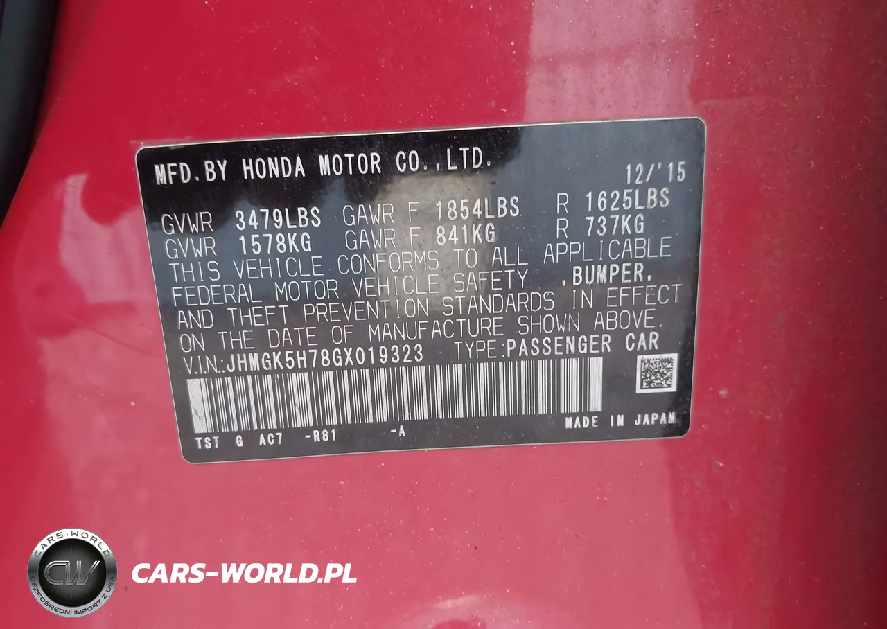 2016 Honda Fit Ex VIN:JHMGK5H78GX019323 - 9