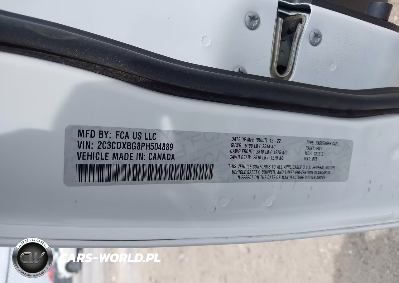 2023 Dodge Charger Sxt VIN:2C3CDXBG8PH504889 - 9
