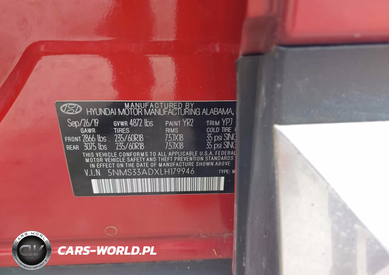 2020 Hyundai Santa Fe Sel VIN:5NMS33ADXLH179946 - 9