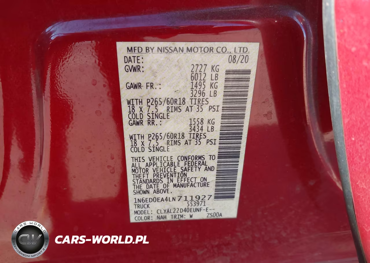 2020 Nissan Frontier Sv 4X2 VIN:1N6ED0EA4LN711927 - 9