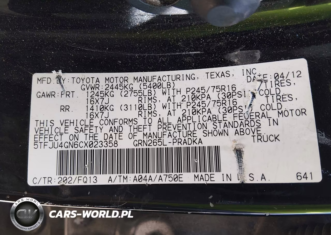 2012 Toyota Tacoma Prerunner V6 VIN:5TFJU4GN6CX023358 - 9