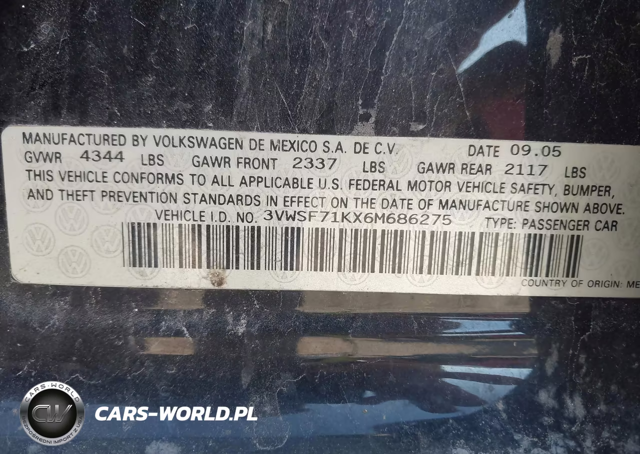 2006 Volkswagen Jetta 2.5 VIN:3VWSF71KX6M686275 - 9