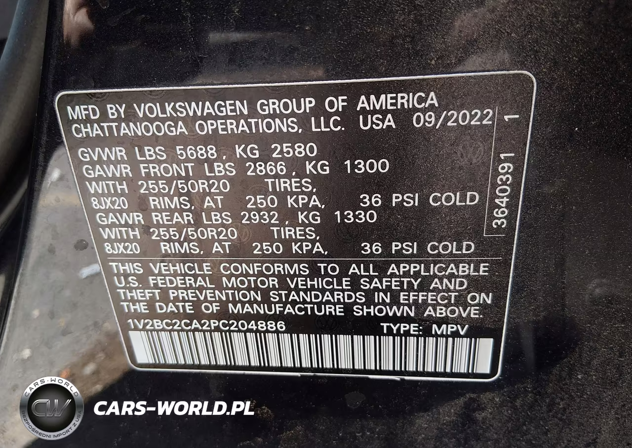 2023 Volkswagen Atlas Cross Sport 2.0T Sel VIN:1V2BC2CA2PC204886 - 9