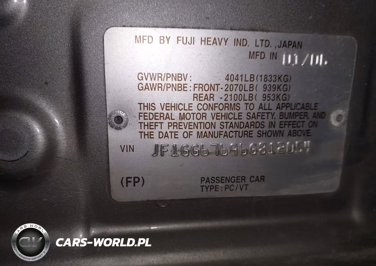 2006 Subaru Impreza 2.5I VIN:JF1GG67696G812054 - 9