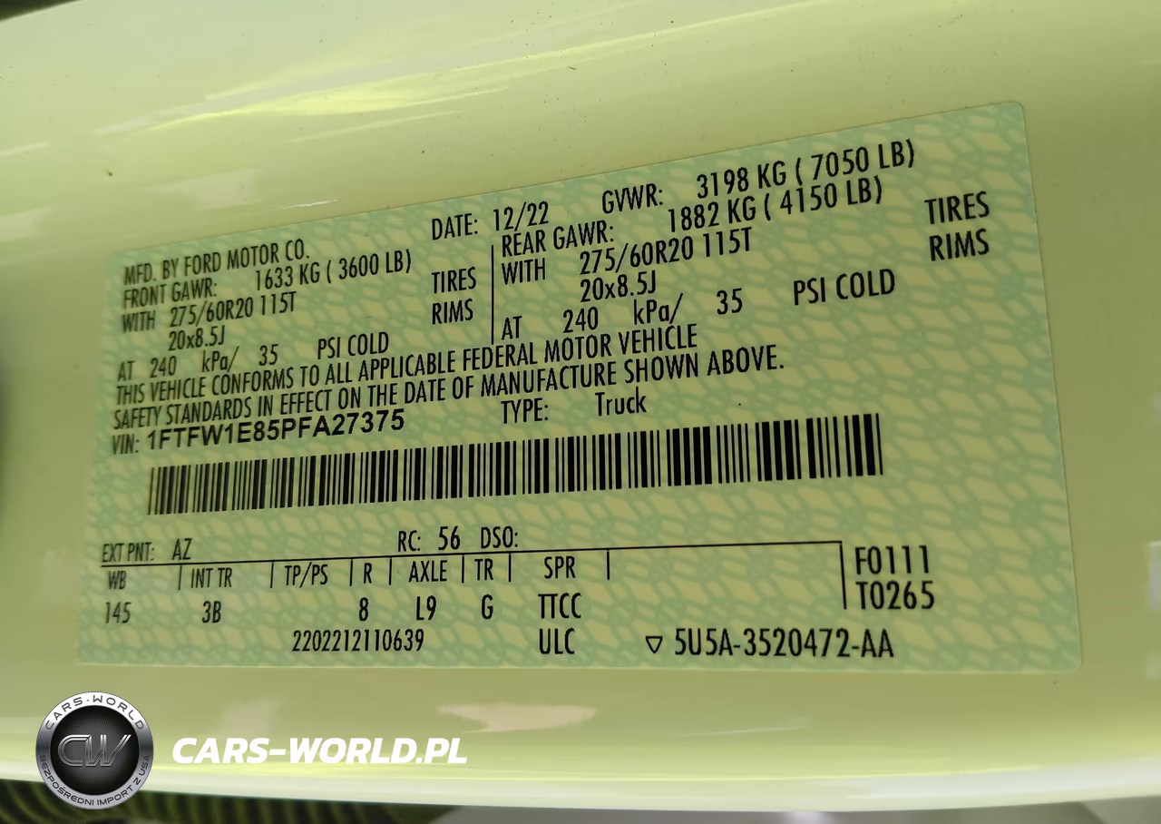 2023 Ford F-150 Platinum VIN:1FTFW1E85PFA27375 - 9