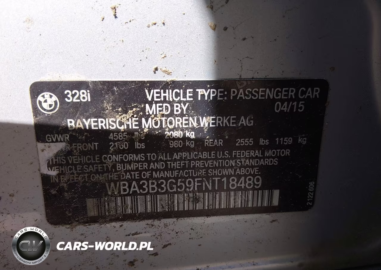 2015 BMW 328I xDrive VIN:WBA3B3G59FNT18489 - 9