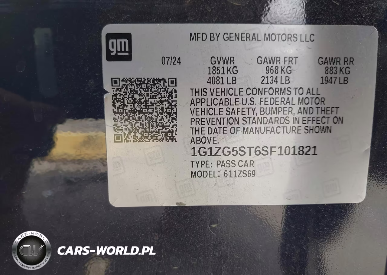 2025 Chevrolet Malibu Fwd Rs VIN:1G1ZG5ST6SF101821 - 9