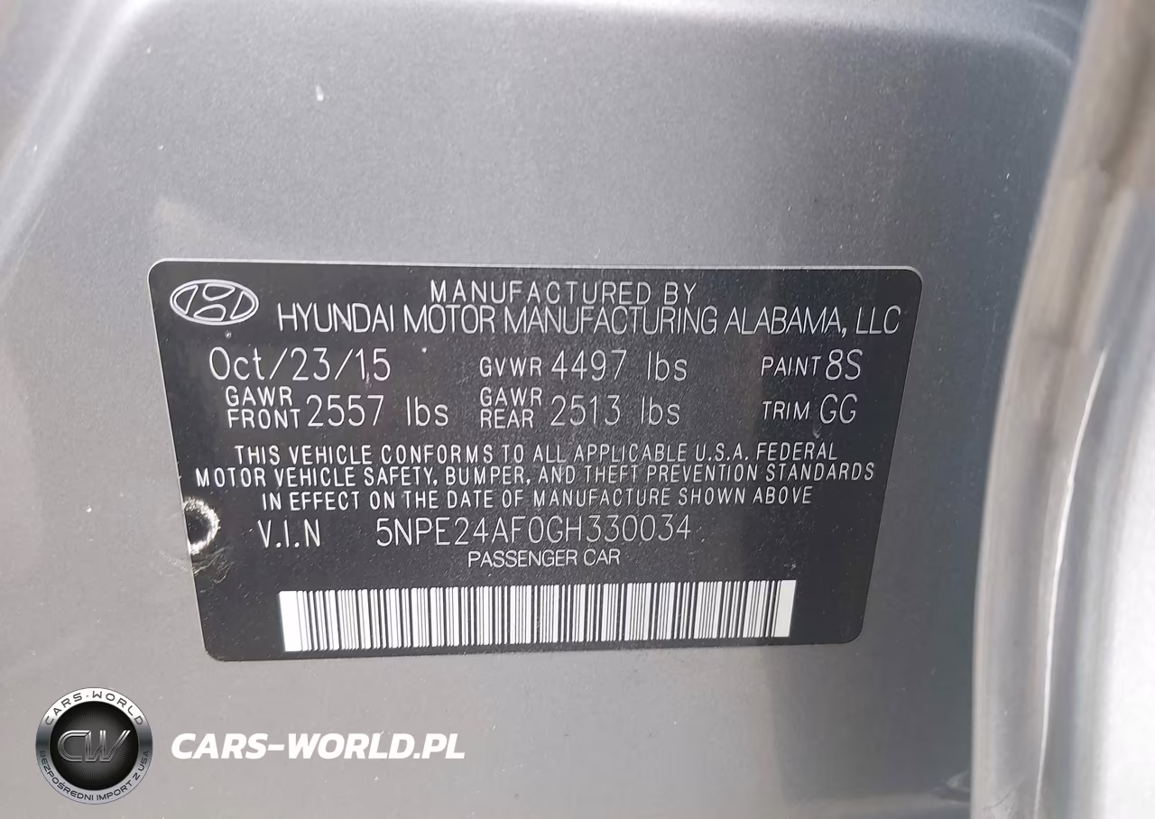 2016 Hyundai Sonata Se VIN:5NPE24AF0GH330034 - 9