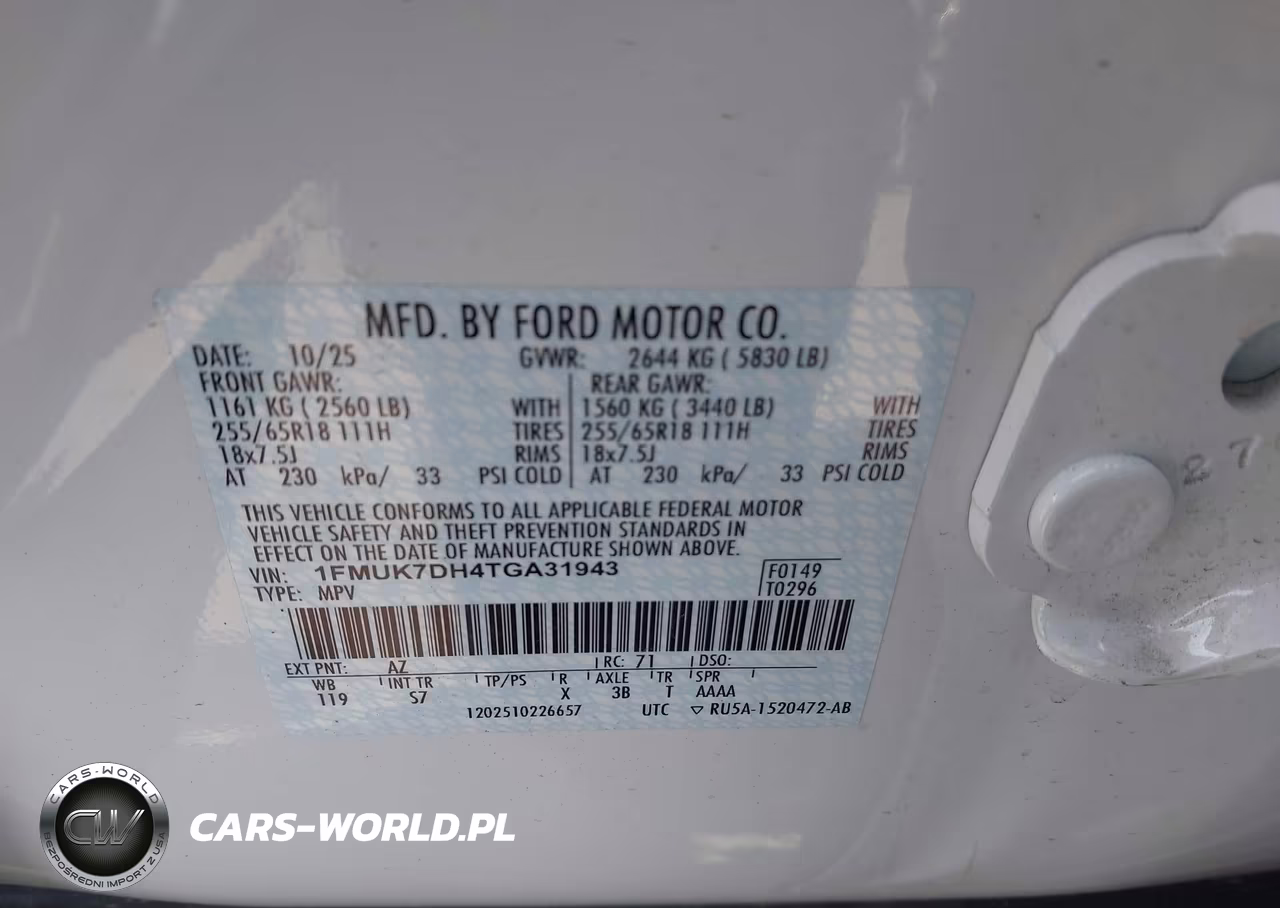 2026 Ford Explorer Active VIN:1FMUK7DH4TGA31943 - 9