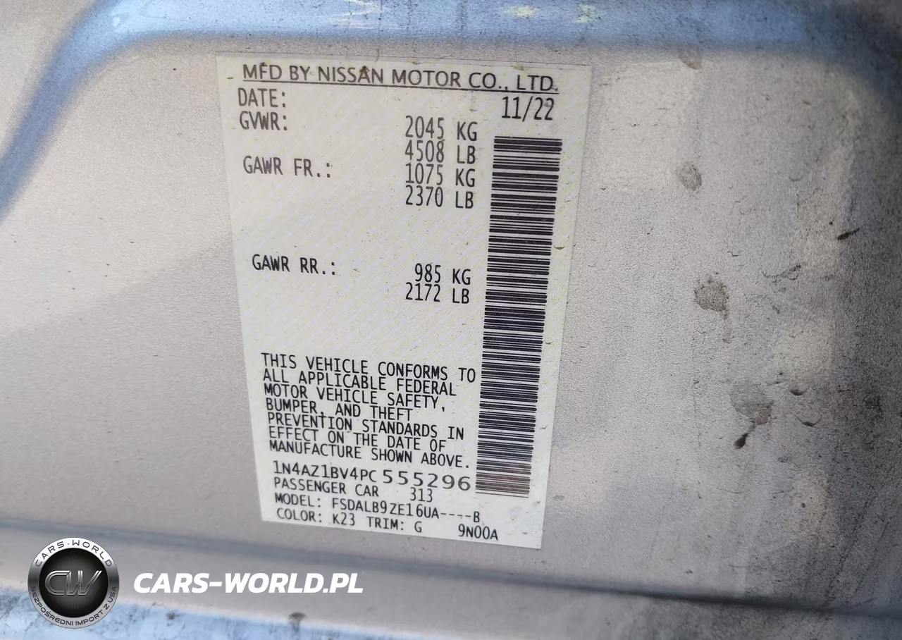 2023 Nissan Leaf S 40 Kwh VIN:1N4AZ1BV4PC555296 - 9