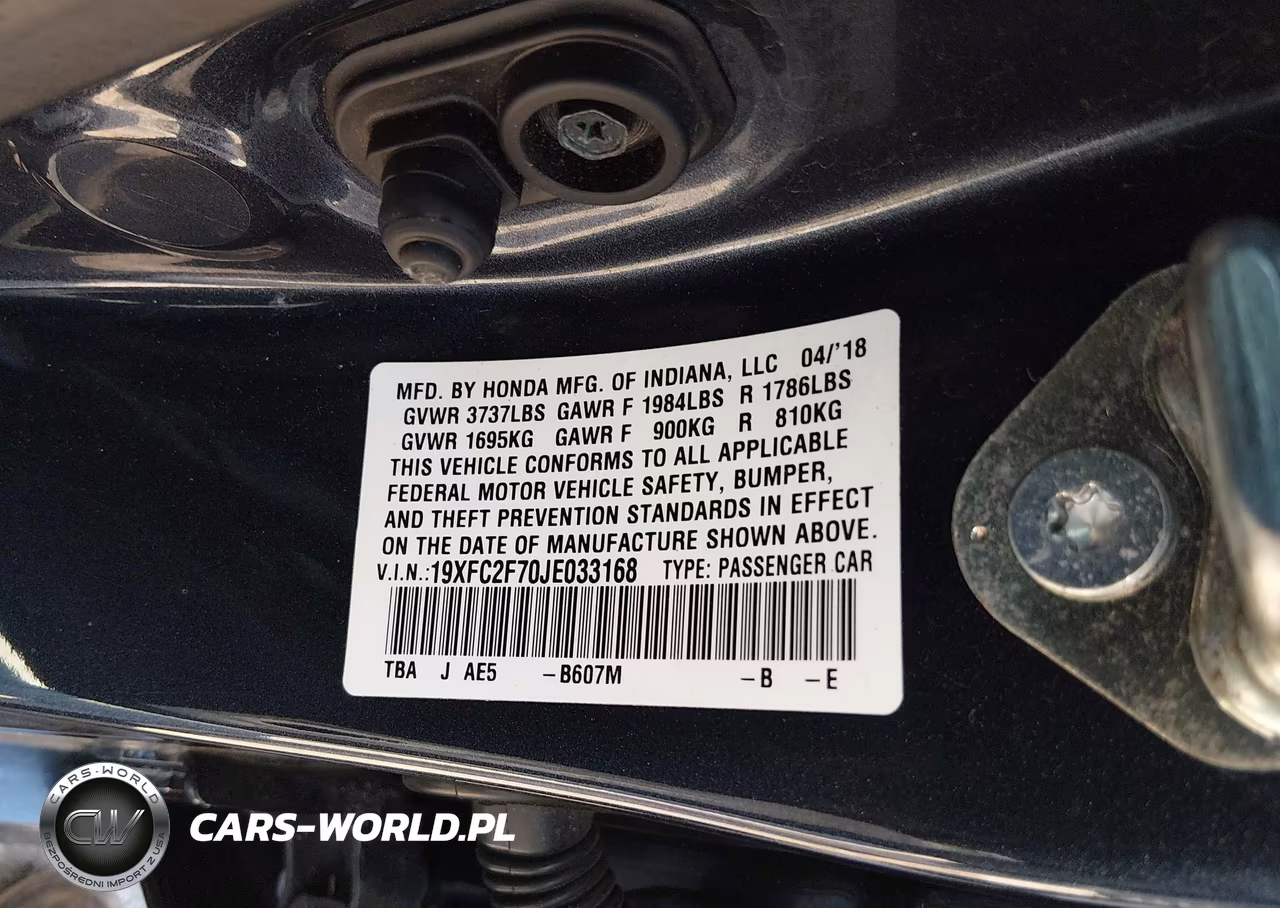 2018 Honda Civic Ex VIN:19XFC2F70JE033168 - 9