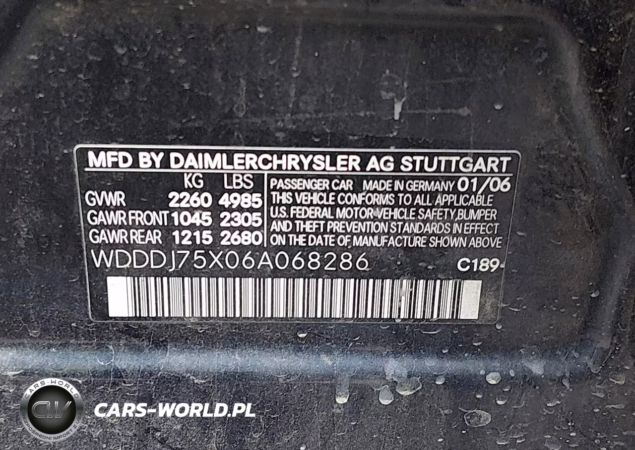 2006 Mercedes-Benz Cls 500 VIN:WDDDJ75X06A068286 - 9