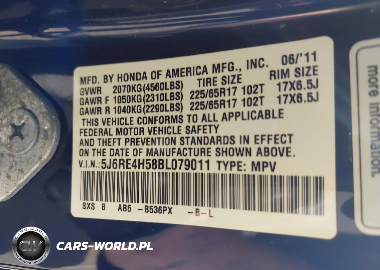 2011 Honda Cr-V Ex VIN:5J6RE4H58BL079011 - 9