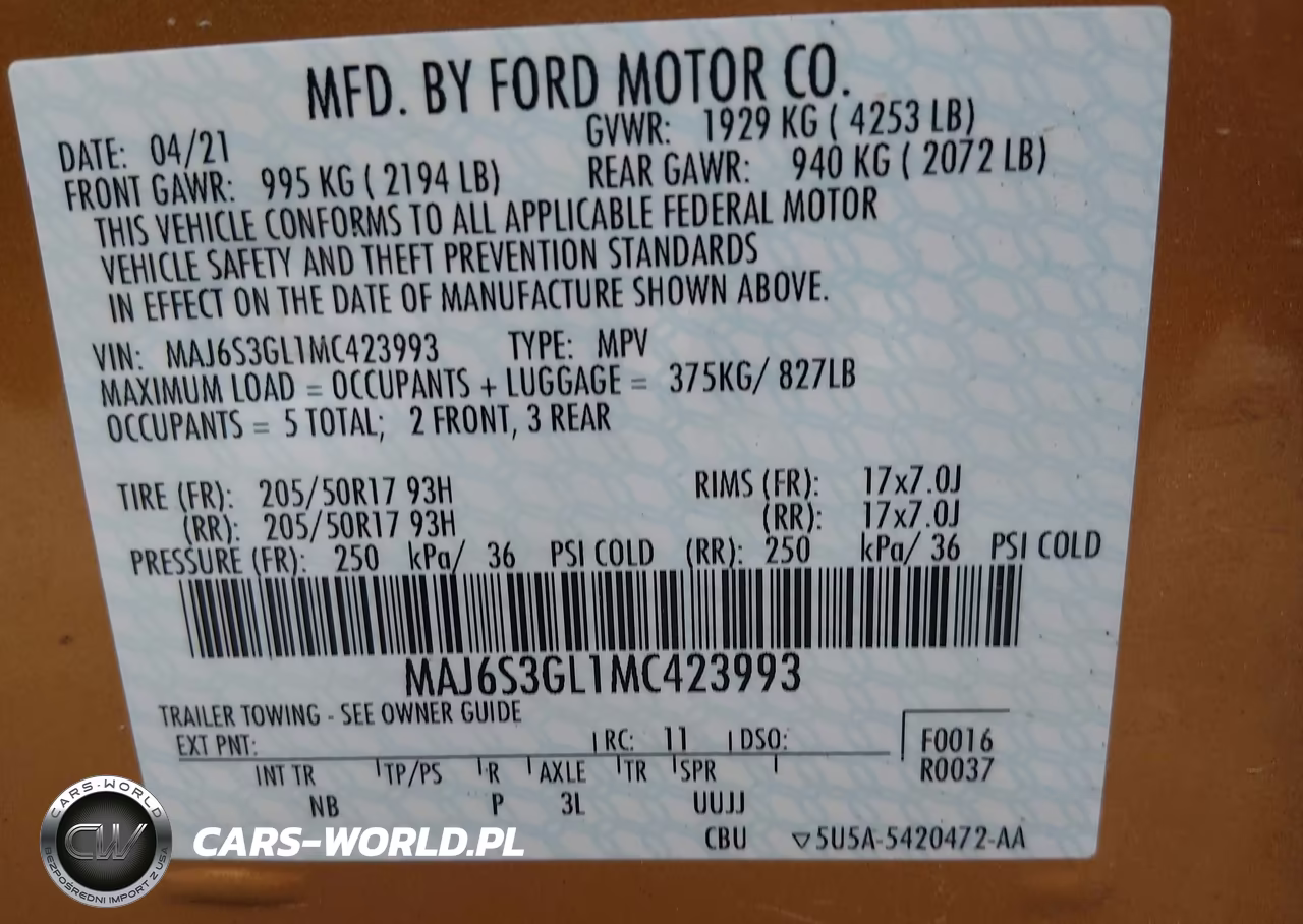 2021 Ford Ecosport Se VIN:MAJ6S3GL1MC423993 - 9