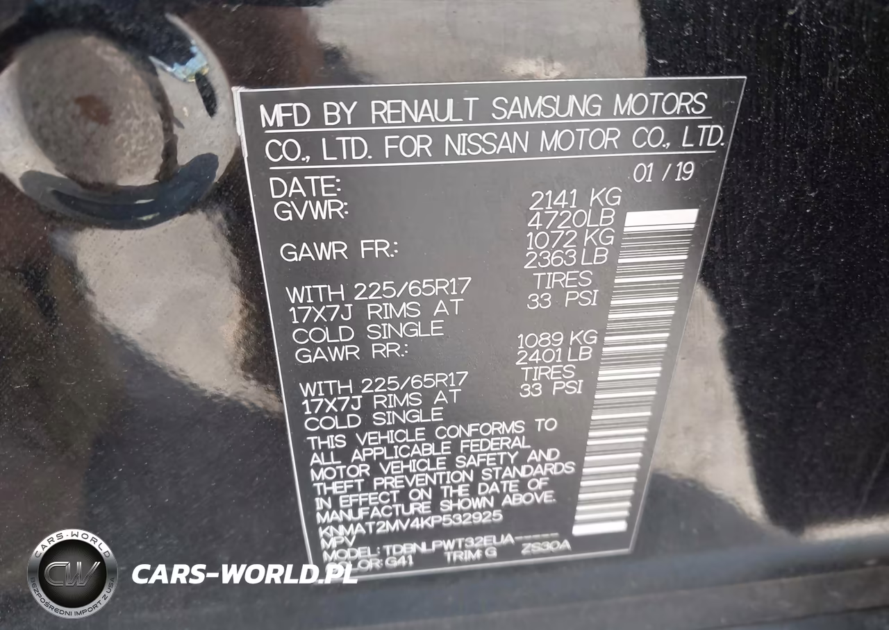 2019 Nissan Rogue S VIN:KNMAT2MV4KP532925 - 9