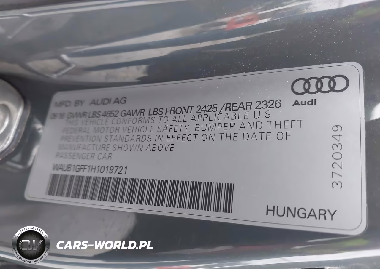 2017 Audi S3 2.0T Premium Plus VIN:WAUB1GFF1H1019721 - 9