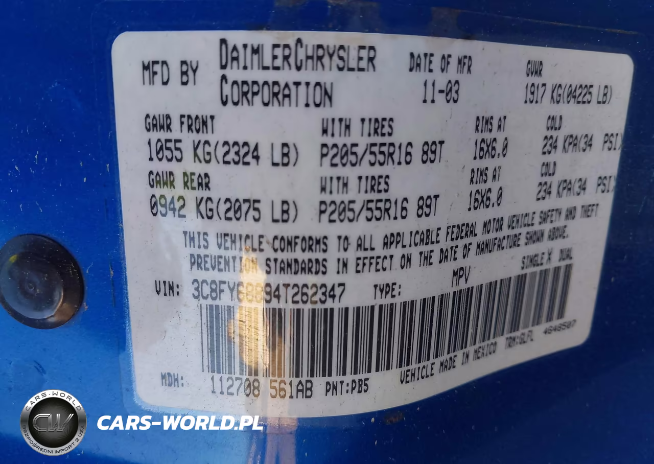 2004 Chrysler Pt Cruiser Limited VIN:3C8FY68894T262347 - 9